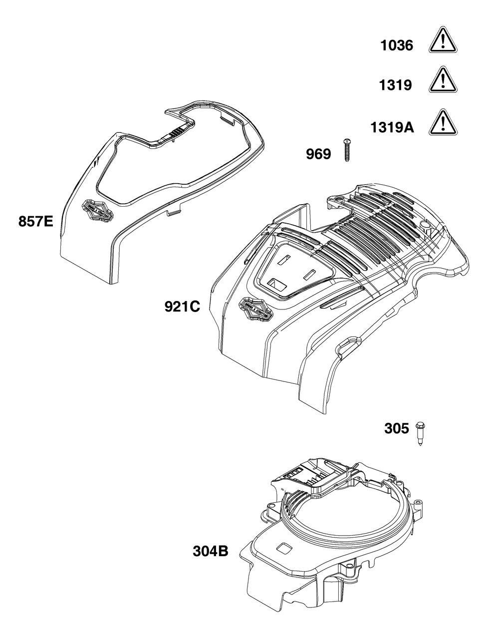 Blower Housing Group Diagram and Parts List for 104M05-0064-H5 100000 - 19Z999 Briggs and Stratton Engine